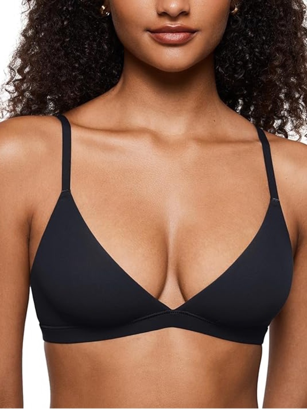 INLYRIC Wireless Triangle Black Bra/Bralette. Size XL.